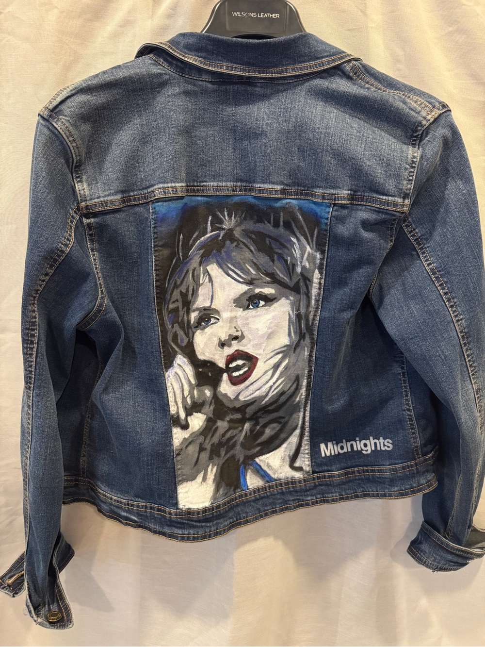 One-of-a-Kind Hand-Painted Taylor Swift Midnights Custom Denim Jacket